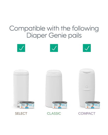 Diaper Genie Diaper Pail Square Jumbo Refills-Holds upto 810 newborn-sized diapers-Strong odor barrier-Unscented