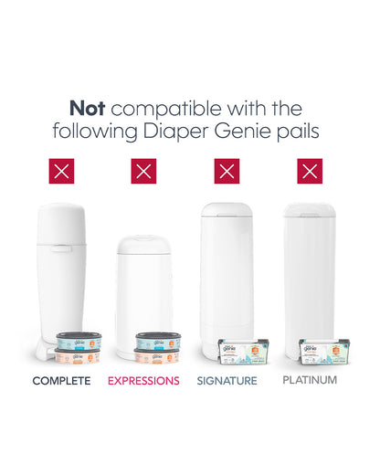 Diaper Genie Diaper Pail Square Jumbo Refills-Holds upto 810 newborn-sized diapers-Strong odor barrier-Unscented