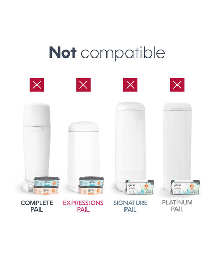 Diaper Genie Diaper Pail Square Refills-Holds upto 270 newborn-sized diapers-Strong odor barrier-Unscented
