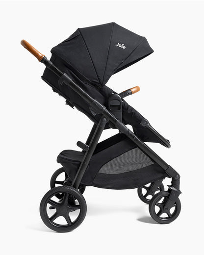 Joie Ginger Stroller-Converts into Pramette (Carry Cot)-Height Adjustable & Parent Handle Bar-Reversible & Flat Reclining Seat-2 Years Warranty-Pram For 0 to 4Y (Upto 22 Kg)-Shale
