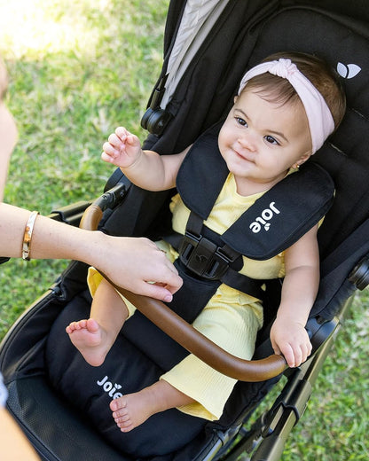 Joie Ginger Stroller-Converts into Pramette (Carry Cot)-Height Adjustable & Parent Handle Bar-Reversible & Flat Reclining Seat-2 Years Warranty-Pram For 0 to 4Y (Upto 22 Kg)-Shale