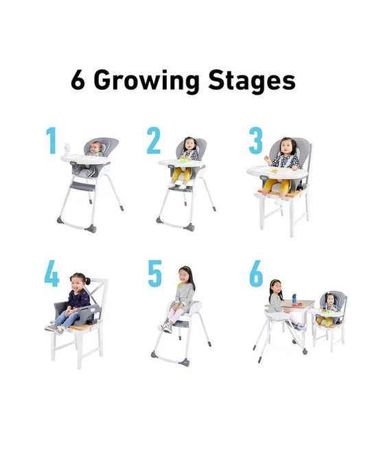 Graco Made2Grow Baby High Chair-Self Standing Fold-With 6 Growing Stages-6M to 7Y (Upto 18Kg)-Tasha