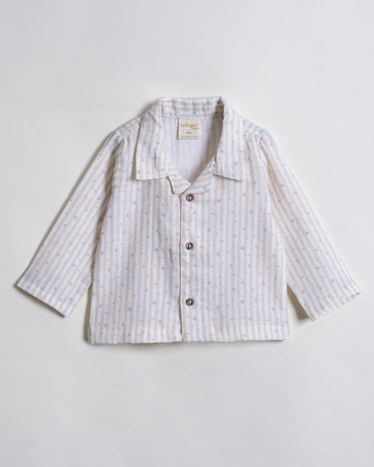 Twingle 100% Organic Muslin Nightsuit-Prevents Overheating-Naturally Temperature Regulating for Better Sleep-Soft Elasticated Waistband-Starlight-White-For Infants