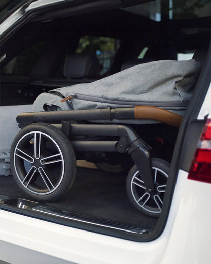 Nuna Mixx Next Stroller & Mixx Next Carry Cot Travel System-With Cup Holder-Ocean & Caviar