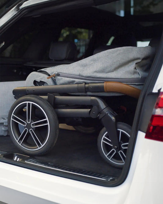 Nuna Mixx Next Stroller & Mixx Next Carry Cot Travel System-With Cup Holder-Ocean & Caviar