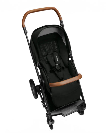 Nuna Mixx Next Baby Stroller-Height Adjustable Parent Handle Bar-Flat Reclining & Reversible Seat-Big Rear Wheels-Includes Rain Cover & Post Adaptors-2 Years Warranty-Pram for 0 to 4Y (Upto 22 Kg)-Caviar