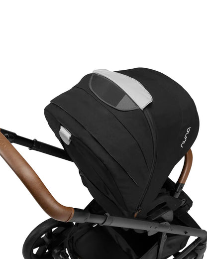 Nuna Mixx Next Baby Stroller-Height Adjustable Parent Handle Bar-Flat Reclining & Reversible Seat-Big Rear Wheels-Includes Rain Cover & Post Adaptors-2 Years Warranty-Pram for 0 to 4Y (Upto 22 Kg)-Caviar