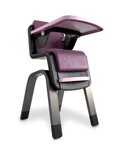 Nuna Zaaz Baby High Chair-Air Foam Cushion-Height Adjustable-Easily Removable Tray, Arm Bar & Footrest-For 0M+ (Upto 100Kg)-Black Plum