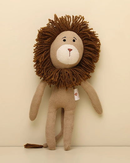 Baby Forest Cuddly Buddies King Lio Soft Toy-Perfect For Snuggles-Helps in Sensory Development-Plush Cuddly Toy-For 24M+