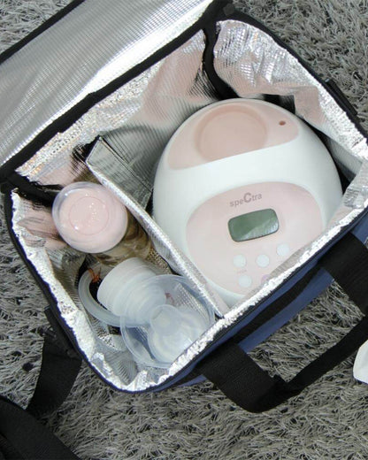 Spectra Tote Bag-Specifically Designed to Accommodate Spectra Breast Pump, Accessories & Breast Milk Containers-Includes Gel Ice Pack-Black