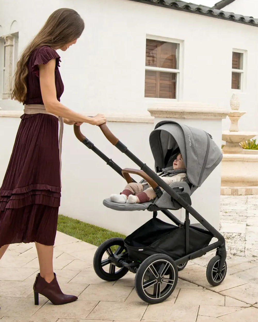 Nuna Mixx Next Baby Stroller-Compact Fold Away Axle-Rear Wheel Free ...