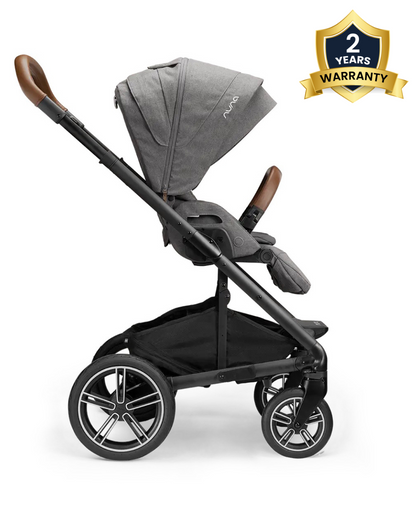 Nuna Mixx Next Baby Stroller With Cup Holder Height Adjustable Parent Handle Bar Big Rear Wheels Includes Rain Cover Post Adaptors 2 Years Warranty Pram for 0 to 4Y Upto 22 Kg Granite Extra 5 Off duc...