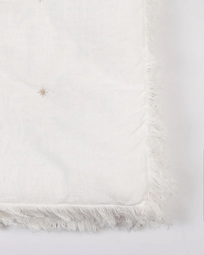 LittleBird Baby Bedding Set with Cot Bumper-Cotton White-Hand Embroidered-100% Cotton-For Infants