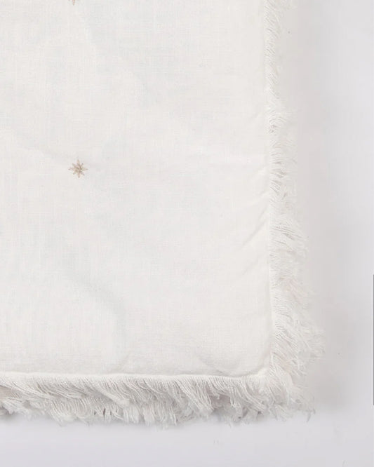 LittleBird Baby Bedding Set with Cot Bumper-Cotton White-Hand Embroidered-100% Cotton-For Infants