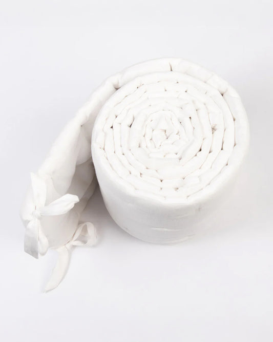 LittleBird Baby Bedding Set with Cot Bumper-Cotton White-Hand Embroidered-100% Cotton-For Infants