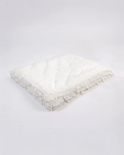 LittleBird Baby Bedding Set with Cot Bumper-Cotton White-Hand Embroidered-100% Cotton-For Infants