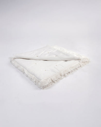 LittleBird Baby Bedding Set with Cot Bumper-Cotton White-Hand Embroidered-100% Cotton-For Infants