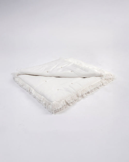 LittleBird Baby Bedding Set with Cot Bumper-Cotton White-Hand Embroidered-100% Cotton-For Infants