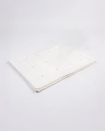 LittleBird Baby Bedding Set with Cot Bumper-Cotton White-Hand Embroidered-100% Cotton-For Infants