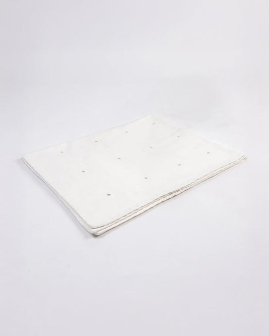 LittleBird Baby Bedding Set with Cot Bumper-Cotton White-Hand Embroidered-100% Cotton-For Infants