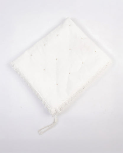 LittleBird Baby Bedding Set with Cot Bumper-Cotton White-Hand Embroidered-100% Cotton-For Infants