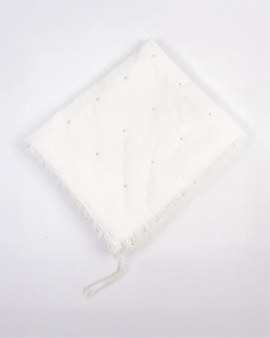 LittleBird Baby Bedding Set with Cot Bumper-Cotton White-Hand Embroidered-100% Cotton-For Infants
