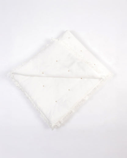 LittleBird Baby Bedding Set with Cot Bumper-Cotton White-Hand Embroidered-100% Cotton-For Infants