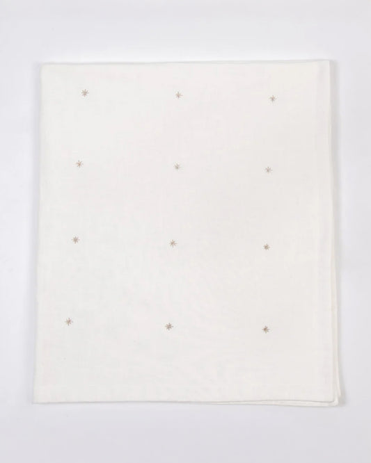 LittleBird Baby Bedding Set with Cot Bumper-Cotton White-Hand Embroidered-100% Cotton-For Infants
