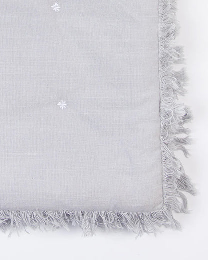 LittleBird Baby Bedding Set with Cot Bumper-Hush Grey-Hand Embroidered-100% Cotton-For Infants