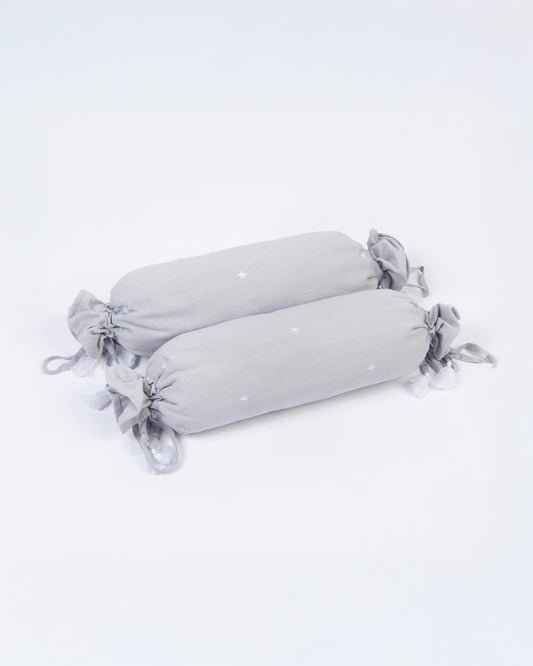 LittleBird Baby Bedding Set with Cot Bumper-Hush Grey-Hand Embroidered-100% Cotton-For Infants