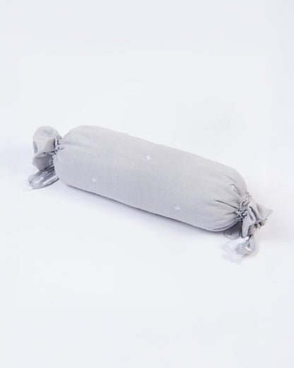 LittleBird Baby Bedding Set with Cot Bumper-Hush Grey-Hand Embroidered-100% Cotton-For Infants