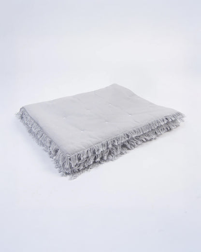 LittleBird Baby Bedding Set with Cot Bumper-Hush Grey-Hand Embroidered-100% Cotton-For Infants