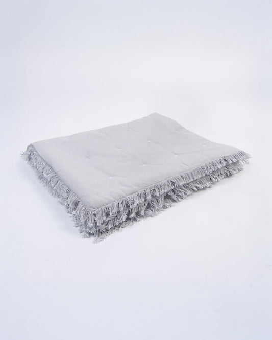 LittleBird Baby Bedding Set with Cot Bumper-Hush Grey-Hand Embroidered-100% Cotton-For Infants