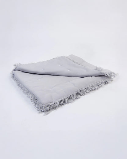 LittleBird Baby Bedding Set with Cot Bumper-Hush Grey-Hand Embroidered-100% Cotton-For Infants