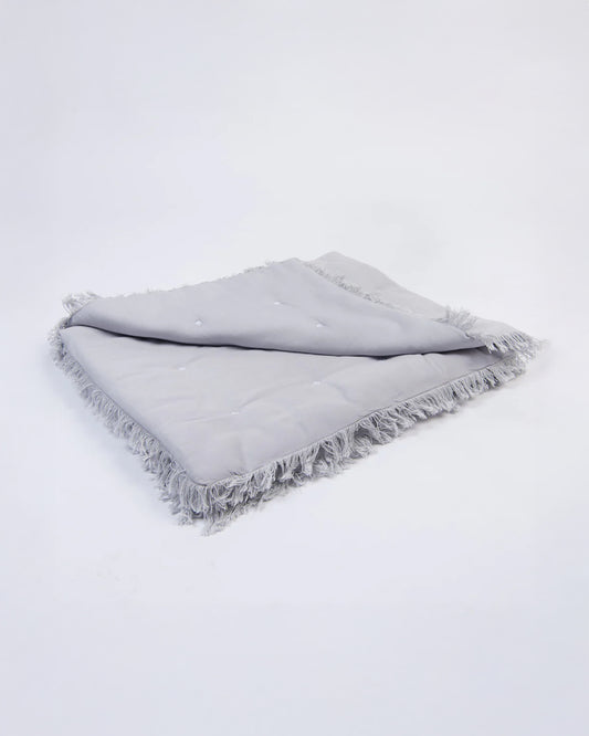 LittleBird Baby Bedding Set with Cot Bumper-Hush Grey-Hand Embroidered-100% Cotton-For Infants