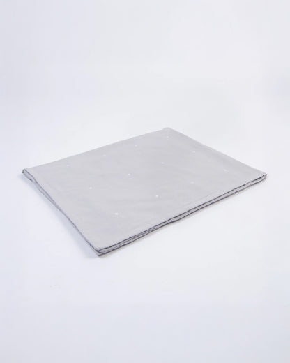 LittleBird Baby Bedding Set with Cot Bumper-Hush Grey-Hand Embroidered-100% Cotton-For Infants