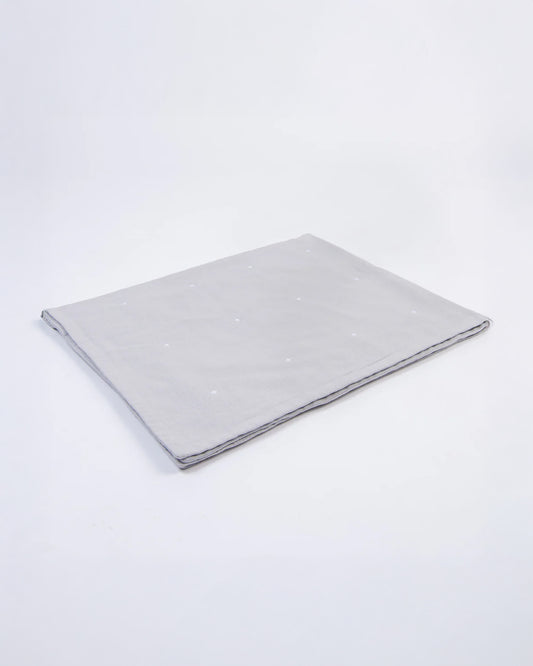 LittleBird Baby Bedding Set with Cot Bumper-Hush Grey-Hand Embroidered-100% Cotton-For Infants
