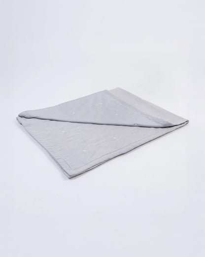 LittleBird Baby Bedding Set with Cot Bumper-Hush Grey-Hand Embroidered-100% Cotton-For Infants