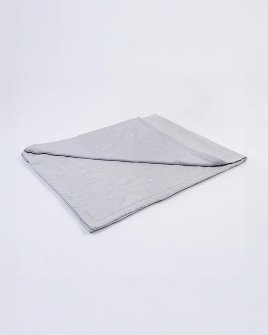 LittleBird Baby Bedding Set with Cot Bumper-Hush Grey-Hand Embroidered-100% Cotton-For Infants