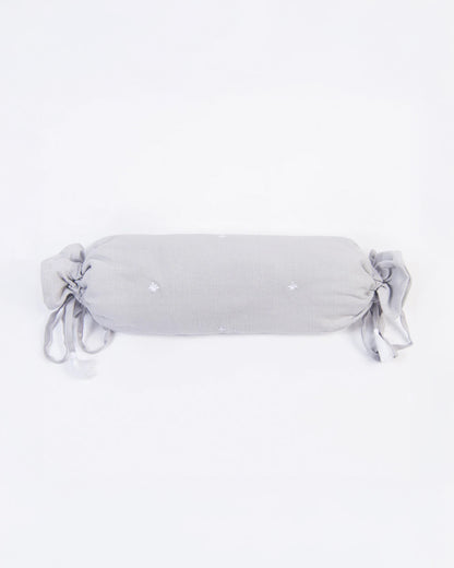 LittleBird Baby Bedding Set with Cot Bumper-Hush Grey-Hand Embroidered-100% Cotton-For Infants