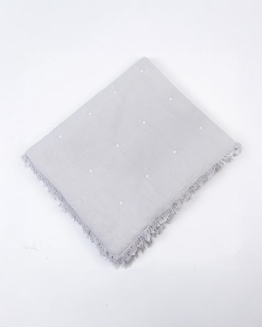 LittleBird Baby Bedding Set with Cot Bumper-Hush Grey-Hand Embroidered-100% Cotton-For Infants