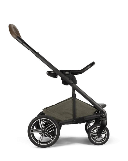 Nuna Mixx Next Baby Stroller-Height Adjustable Parent Handle Bar-Flat Reclining & Reversible Seat-Big Rear Wheels-Includes Rain Cover & Post Adaptors-2 Years Warranty-Pram for 0 to 4Y (Upto 22 Kg)-Pine