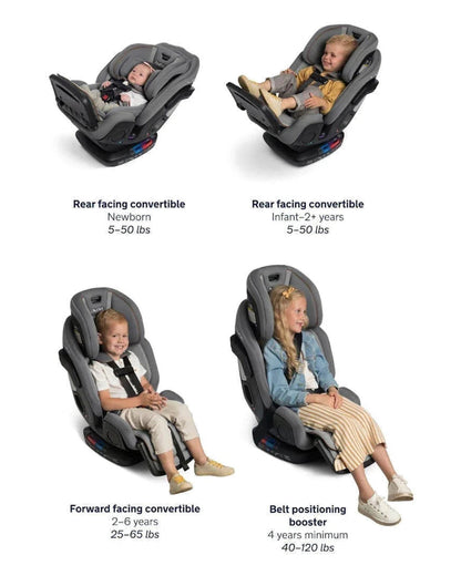 Nuna Exec-Baby Car Seat-Convertible (Front & Rear Facing)-Aeroflex Side Impact Protection System-For 0M+ (Upto 55Kg)-Caviar