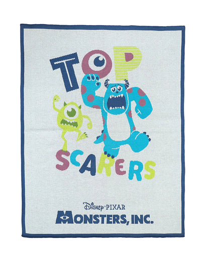 Pluchi Top Scarers Monsters Knitted Baby Blanket-100% Cotton-All Seasons AC Blanket-Ivory Grey-For Infants