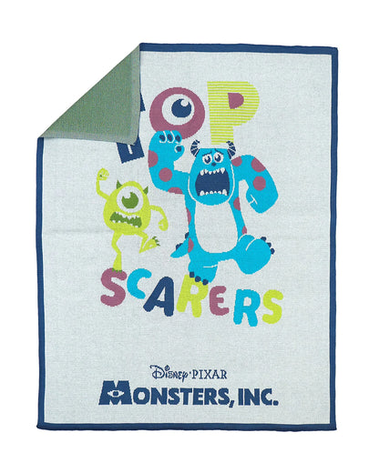 Pluchi Top Scarers Monsters Knitted Baby Blanket-100% Cotton-All Seasons AC Blanket-Ivory Grey-For Infants