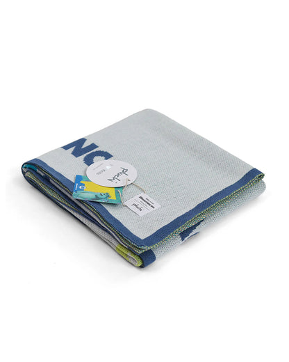 Pluchi Top Scarers Monsters Knitted Baby Blanket-100% Cotton-All Seasons AC Blanket-Ivory Grey-For Infants