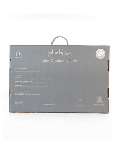 Pluchi Celestia Play & Pamper Gift Set-Pack of 3-Gift For Baby Shower & Baby Birthday-Pink Pearl