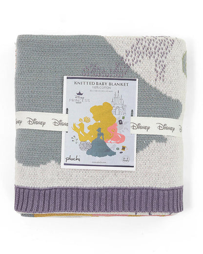 Pluchi Disney Princess Frozen Knitted Baby Blanket-100% Cotton-All Seasons AC Blanket-Multicolor-For Toddlers