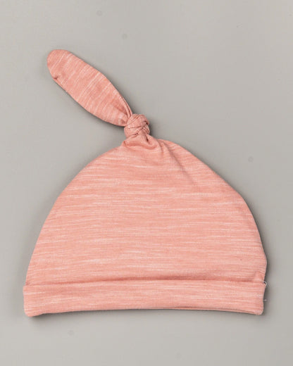 Beelittle Peach Pink Caps, Booties & Mittens Set-Solid-Cotton-For Infants