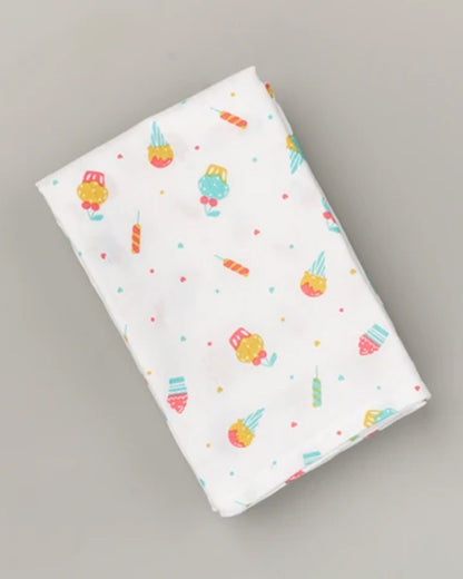 BeeLittle Baby Bath Towel-100% Anti-Bacterial and Double Layered Cotton Fabric-Ice Popsicle